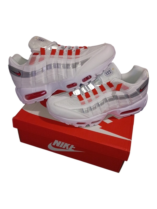 Nike Other - Nike White and Red Air Max 95 Sneakers